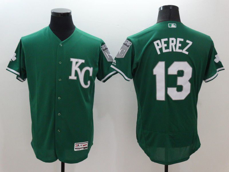 Men Kansas City Royals #13 Perez Green Elite 2021 MLB Jerseys->minnesota vikings->NFL Jersey